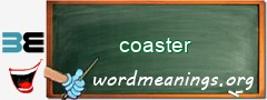 WordMeaning blackboard for coaster
